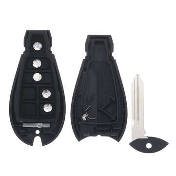 5 Button Car Remote Key Fob Case + Insert Blade For Jeep Grand Cherokee/ Commander 08-12