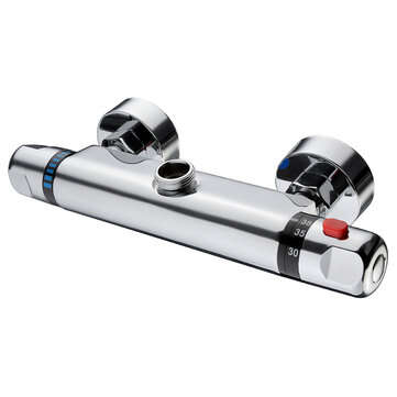 Bathroom Wall-mount Brass Thermostatic Shower Valve Bath Mixer Shower Control Valve Bottom Faucet 3/