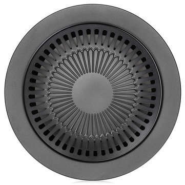 Smokeless Stovetop BBQ Grill Pan Stainless steel Card Type Non-stick Cooking Pan Round Shape Ceramic