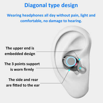 Bakeey F9 TWS True Wireless bluetooth 5.0 Headphone Hi-Fi Stereo Sound Bilateral Calls Earphone Spor