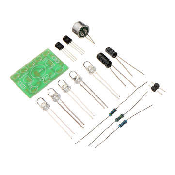 10pcs DIY Voice Controlled Melody Light 5MM Highlight DIY LED Flash Electronic Training Kit