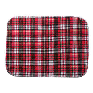 Bed Pad Washable Waterproof Incontinence Elderly Kids Mattress Protector Pad (COLOR: REDPLAID)