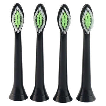 4Pcs Replacement Toothbrush Heads for Philips Sonicare Diamond Clean BLACK Toothbrush Heads for Phil