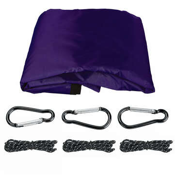 4x4x4m Sunshade Awning Waterproof Canopy Cover UV-proof Swimming Yard Beach G... (COLOR: DARKPURPLE)