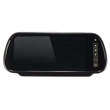 Wireless 7Inch LCD Mirror Monitor + IR Car Rear View Reversing Camera Backup Kit