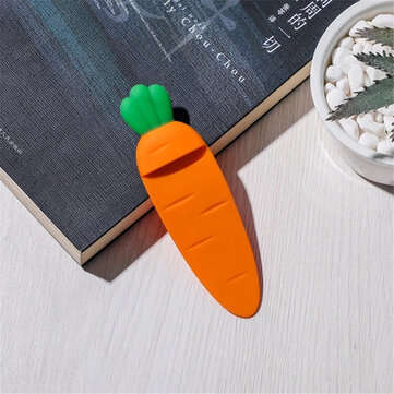 3D Stereo Carrot Shape Bookmark Fun Reading Book Folder Notes Letter for Students Stationery Gifts S