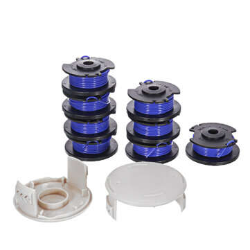 8+2 String Trimmer Spool Replacement for Ryobi One+ AC14RL3A 18V 24V 40V 11ft 0.065 Inch Auto Feed C