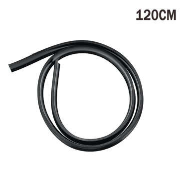 60/120/150/200cm Black Bathroom Water Stopper Silicone Water Retaining Strip Wate... (LENGTH: 120CM)
