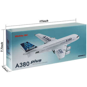 A380 Airbus 420mm Wingspan 2.4G 3CH EPP RC Airplane Fixed-wing Glider RTF Built-in Gyro Battery