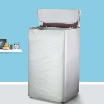 Washing Machine Cover Silver Water-proof Washer/Dryer Cover Dustproof  (SIZE 3: M)