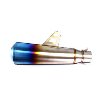 38mm-51mm Stainless Steel Half-blue Motorcycle Exhaust Muffler Pipe For Honda/Yamaha/Suzuki/Kawasaki