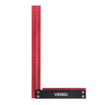 VEIKO Aluminum Alloy 300mm Precision L Square Hole Positioning Marking Ruler ... (SIZE: METRIC300MM)