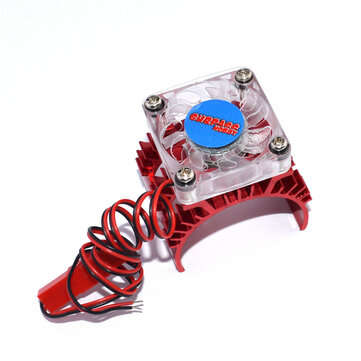 Heatsink Fan Cooling For 1/10 HSP HPI tamiya FS Kyosho Yokomo Wltoys 36mm Motor ... (COLOR.: RED)