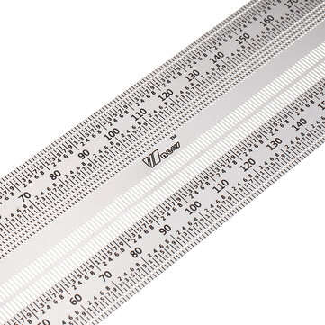 Drillpro 200mm Stainless Steel Precision Marking T Ruler Hole Positioning Measuring Ruler Woodworkin
