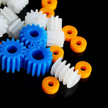 26pcs Plastic Spindle Worm Motor Gear Set And Sleeves 2mm 2.3mm 3mm 3.17mm 4mm