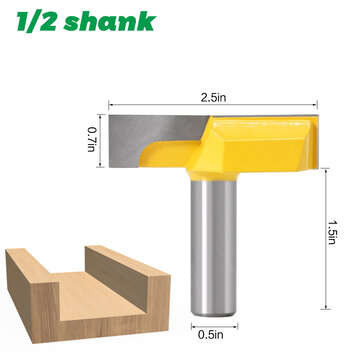 12mm or 8mm or 1/2 Inch Shank Bottom Cleaning Router Bit Straight ... (SHANK DIAMETER: 1/2INCHSHANK)