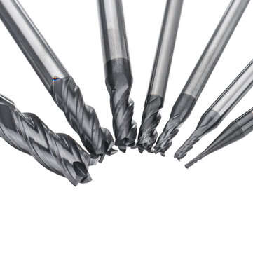 7pcs 1-8mm Milling Cutter Solid Carbide Straight End Mill 4 Flutes Milling Cutter