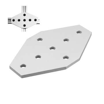 Machifit Aluminum 7 Holes Join Plate Corner Bracket for 2020 V-slot Aluminum Extrusions Profiles CNC