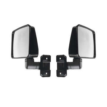 Black Car Door Mirror Heads Rear For Toyota Landcruiser 70 75 78 Series 1985-2013