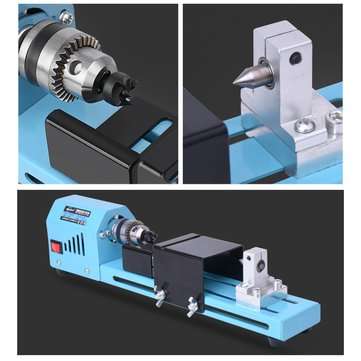 150W Mini Lathe Beads Machine Woodworking DIY Lathe Miniature Lathe DIY Grinding Polishing Drill Rot