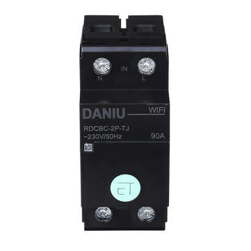 DANIU TUYA APP 2P 90A Smart WIFI Circuit Breaker Voltage Energy Power kWh Meter Time Timer Relay Swi