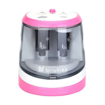 Tenwin 8016 Electric Pencil Sharpener Dual Holes Electric Touch Switch Pencil Shar... (COLOR.: PINK)