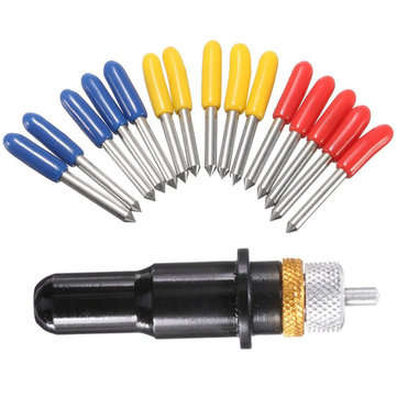 12mm Black Cutting Plotter With 5pcs Blades 30/45/60 Degree for Roland Vinyl Cutte... (DEGREE: 60)