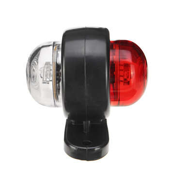 Double LED Side Marker Light Red & White Dual Color IP65 10-30V For Truckc Trailer Caravan Van