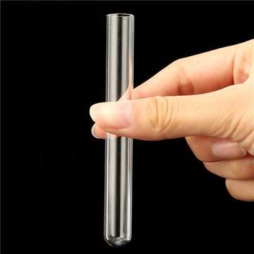 10pcs 12x100mm Lab Chemistry Glassware Borosilicate Glass Teaching Test Tubes