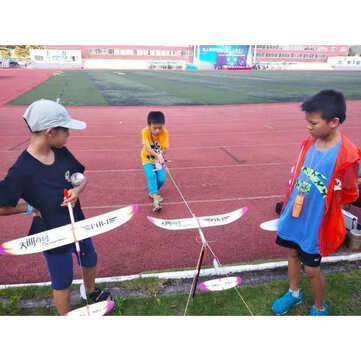 P1B-1 Rubber Band Powered Airplane Hand Launch Level Elastic Powered RC Aircraft DIY Assembly Sky Vo