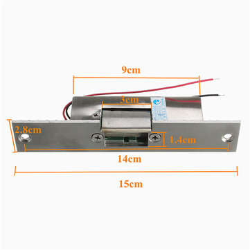 Door Electric Strike Lock  Fail Safe NO Narrow-type Electronic Control 12V DC