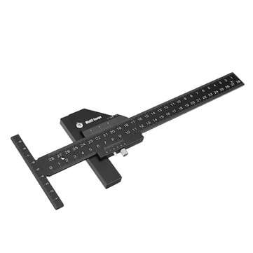 Drillpro Multifunction Inch and MM Woodworking Scriber Gauge Aluminum Steel Measuring Marking Framin