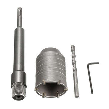 50mm SDS Plus Shank Hole Saw Cutter Concrete Cement Stone Wall Drill Bit with Wrench