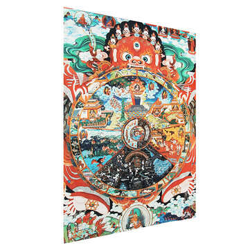Silk Cloth Painting Tibet Embroidery Silk Cloth Samsara Amitabha Thangka Tibetan Buddhist Decorative