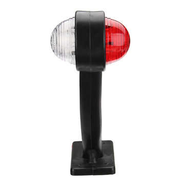 Left LED Double Side Marker Clearance Lights Turn Lamp Red&White Color for Truck Trailer Caravan