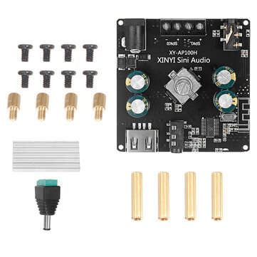 XY-AP100H TPA3116D2 100W+100W bluetooth 5.0+AUX HIFI Power Subwoofer Digital Amplifier Board Home Th