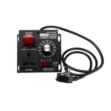 AC 220V 4000W Variable Voltage Regulator Step Down Voltage Converter Transformer Motor Speed Fan Con