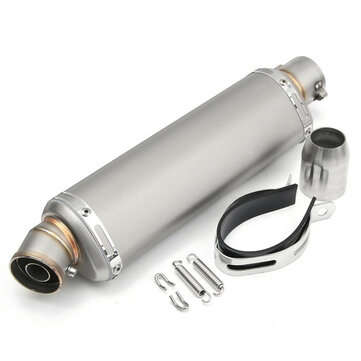 38-51mm Stainless Steel Universal Motorcycle Exhaust Muffler Pipe (SIZE.: M | COLOR.: TITANIUM)
