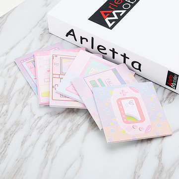 6 Pcs/pack Colorful Sticky Notes Cartoon Love Game Pad Sticky Memo Notes Gift Stationery Office Stic