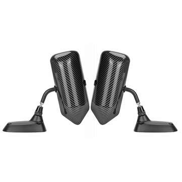 2Pcs Universal F1 Style Car Side Mirror Wing Mirrors Carbon Fiber Look