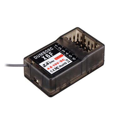 DUMBORC X6F 2.4GHz 6CH RC Receiver without Gyro Function Compatible X4 X5 X6 RC Radio Transmitter Re