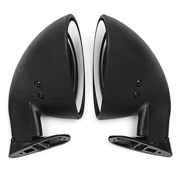 California Style Universal Car Door Side Mirror Rearview Vintage Matte Black L+R