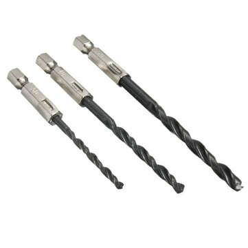 15pcs 3/4/5mm HSS 1/4 Inch Hex Shank Twist Drill Bit