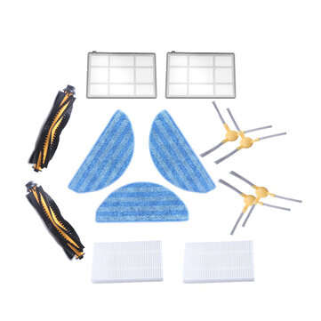 13pcs Replacements for LIECTROUX C30B Vacuum Cleaner Parts Accessories Main Brushes*2 Side Brushes*4