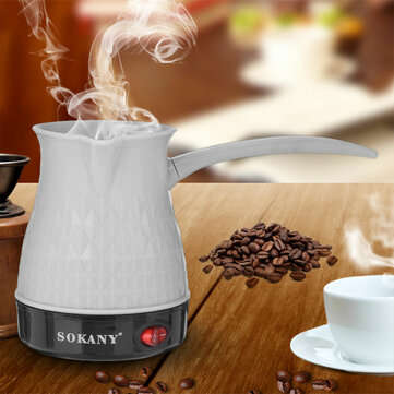 SOKANY Electric Coffee Maker Pot Greek Turkish Espresso Machine 500ML 600W (COLOR2: WHITE)