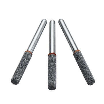 3pcs Grinding Head Stone Set Diamond Chainsaw Sharpener Burr File Stone Mini Grinder