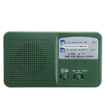 FM AM Radio Phone Charger Flashlight Hand Crank Solar Powered Speaker (COLOR.: )