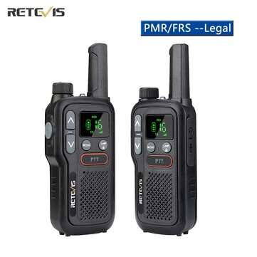 Retevis RB618 Mini Walkie Talkie Rechargeable Walkie Talkie PTT... (FREQUENCY: FRS | QUANTITY: 2PCS)