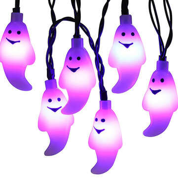 6.5M 30 LED Ball Solar Halloween Party Fairy Outdoor String Lights for Patio Garde... (TYPE: SPIDER)