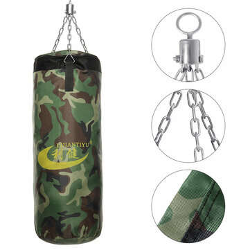 60/80/100CM Boxing Training MMA Punching Bag With Hook Oxford Canvas Hanging Fight ... (TYPE: TYPEC)